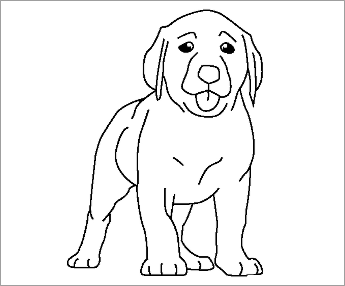 Tranh tô màu con chó đáng yêu số 8 Tranh tô màu con chó đáng yêu số 8