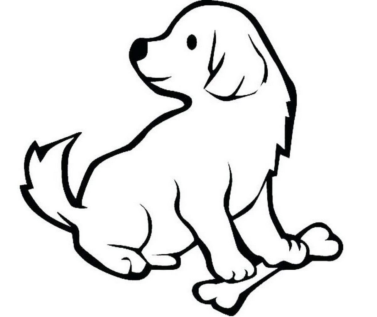 Tranh tô màu con chó số 15 Tranh tô màu con chó số 15