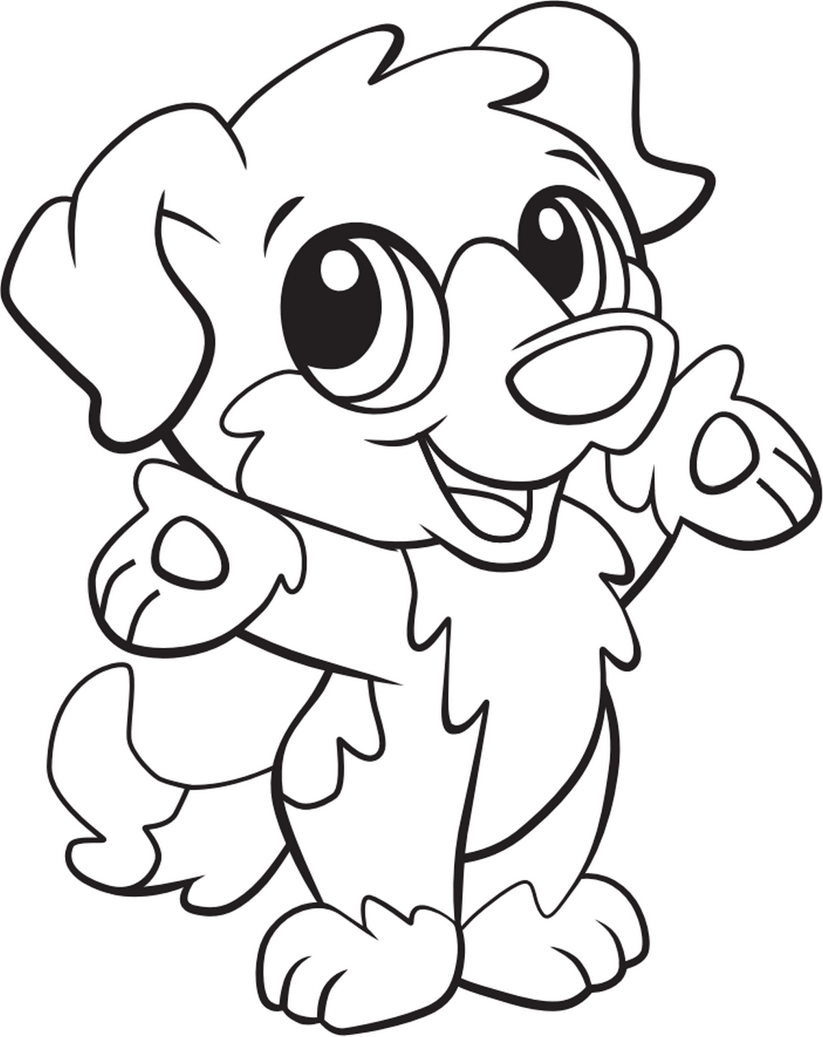 Tranh tô màu con chó số 16 Tranh tô màu con chó số 16