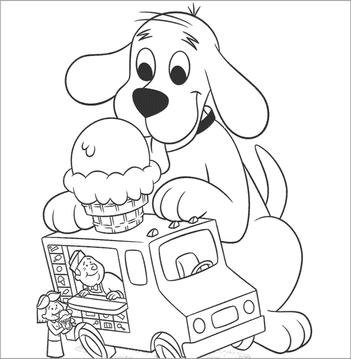 Tranh tô màu con chó dễ thương số 20 Tranh tô màu con chó dễ thương số 20