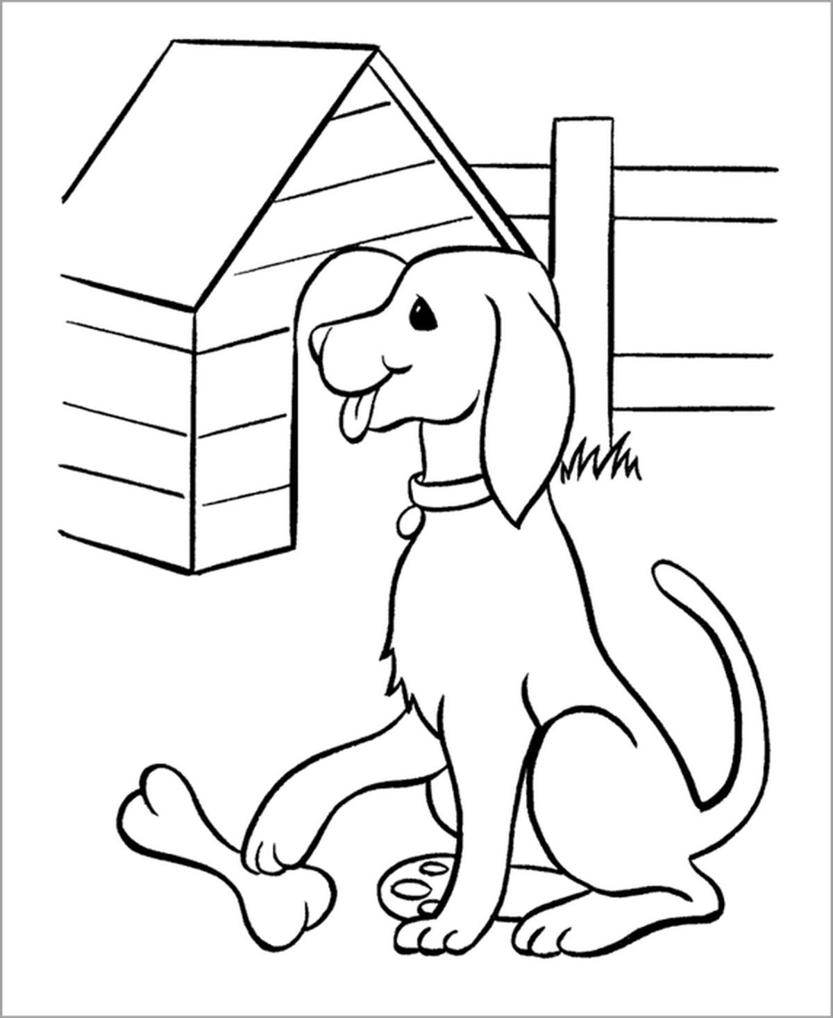 Tranh tô màu con chó số 25 Tranh tô màu con chó số 25