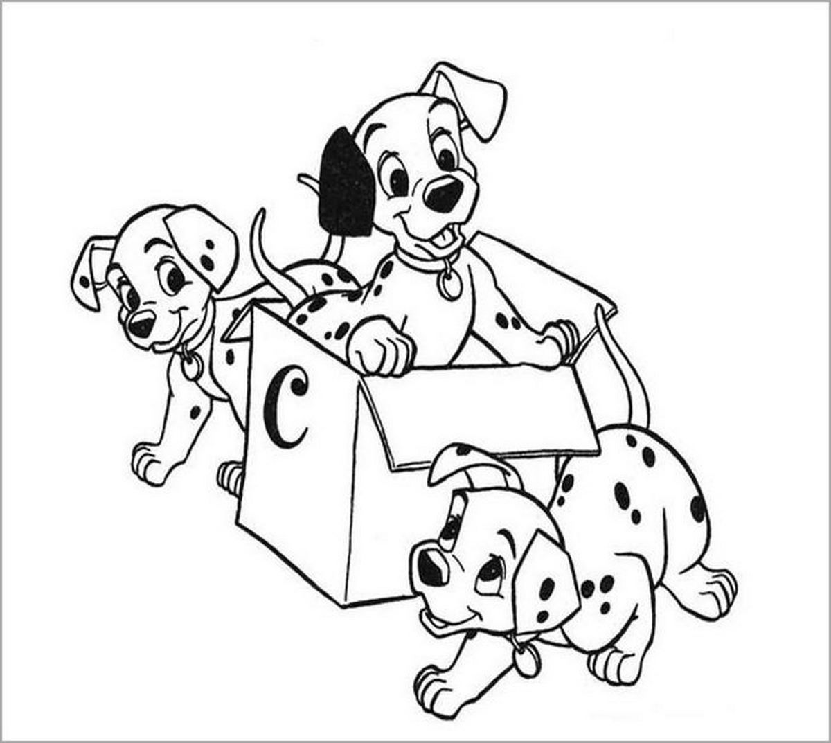 Tranh tô màu con chó tinh nghịch số 25 Tranh tô màu con chó tinh nghịch số 25