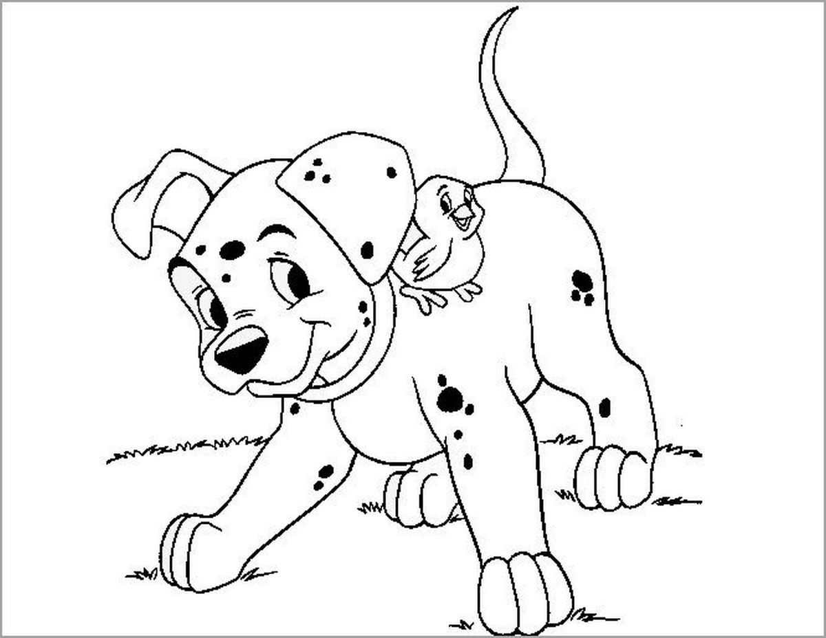 Tranh tô màu con chó số 26 Tranh tô màu con chó số 26