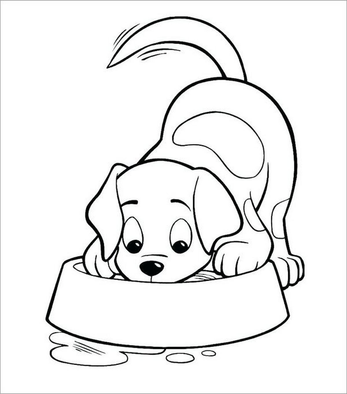 Tranh tô màu con chó tinh nghịch số 18 Tranh tô màu con chó tinh nghịch số 18