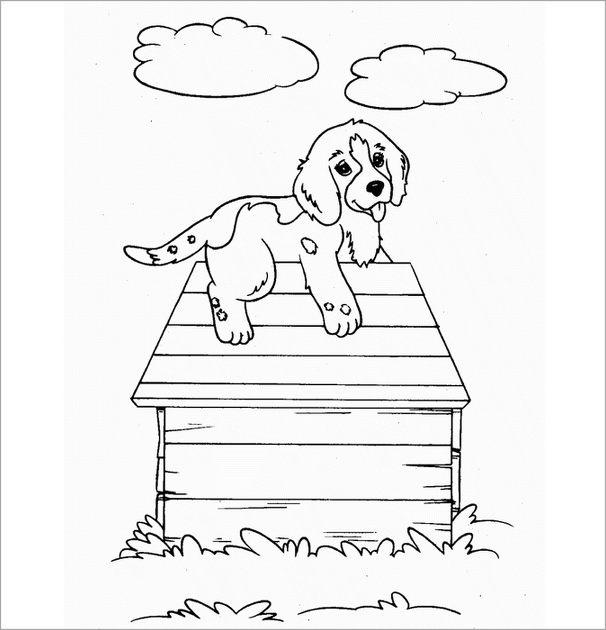 Tranh tô màu con chó tinh nghịch số 22 Tranh tô màu con chó tinh nghịch số 22