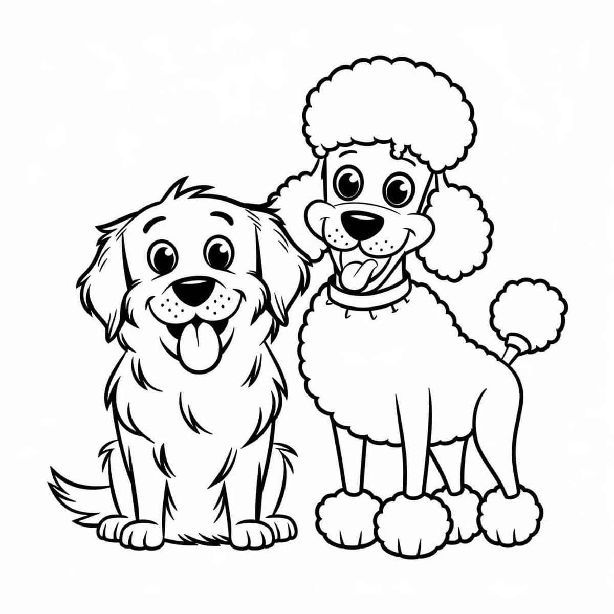 Tranh tô màu con chó đáng yêu số 14 Tranh tô màu con chó đáng yêu số 14