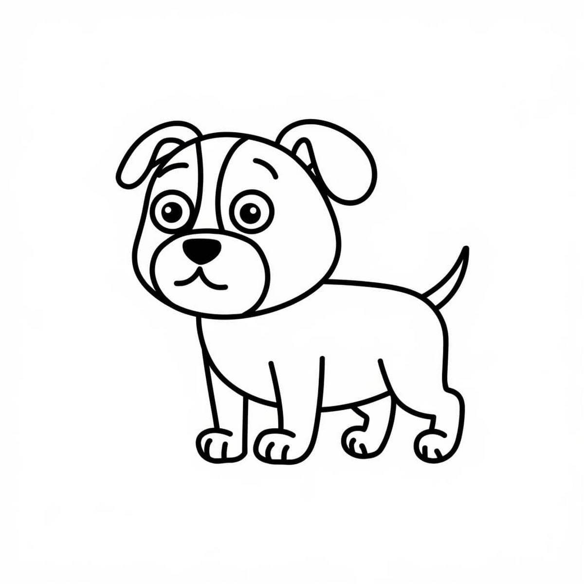 Tranh tô màu con chó đáng yêu số 18 Tranh tô màu con chó đáng yêu số 18