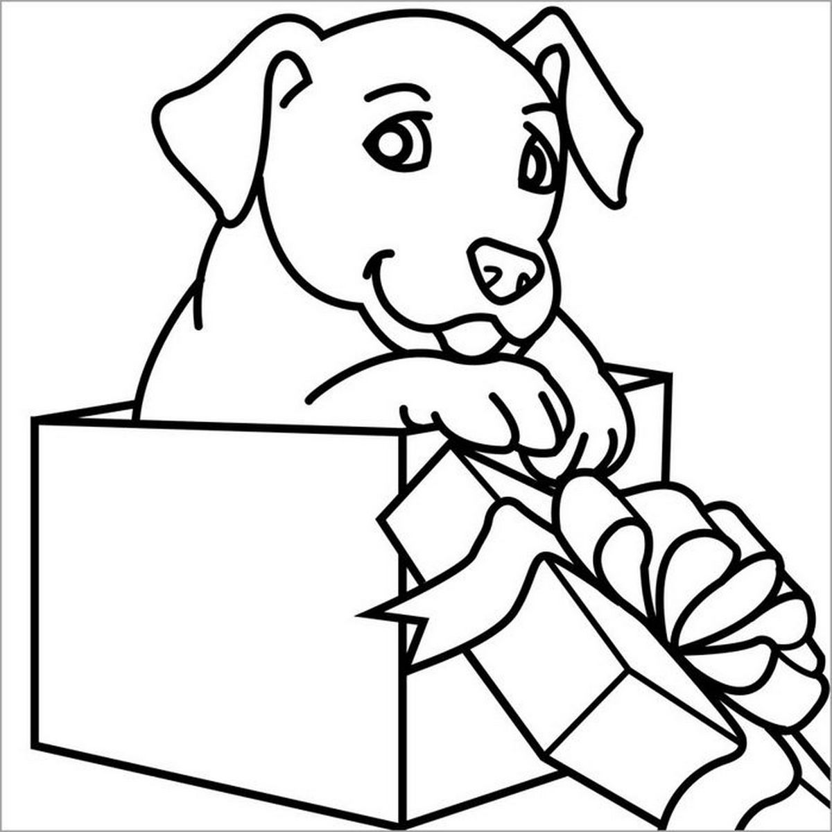 Tranh tô màu con chó đáng yêu số 20 Tranh tô màu con chó đáng yêu số 20