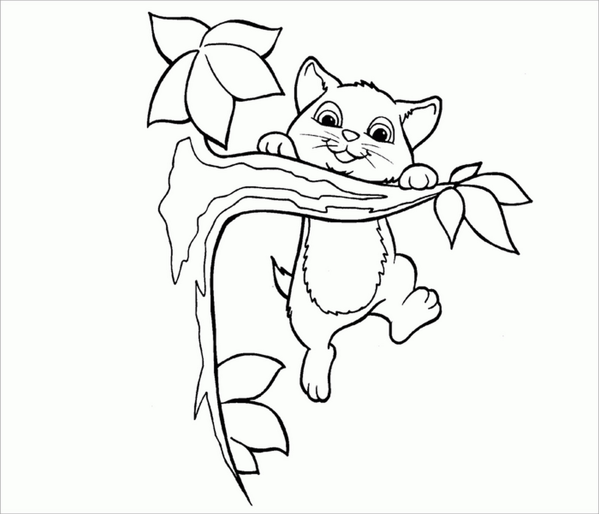Tranh tô màu con mèo tinh nghịch số 4