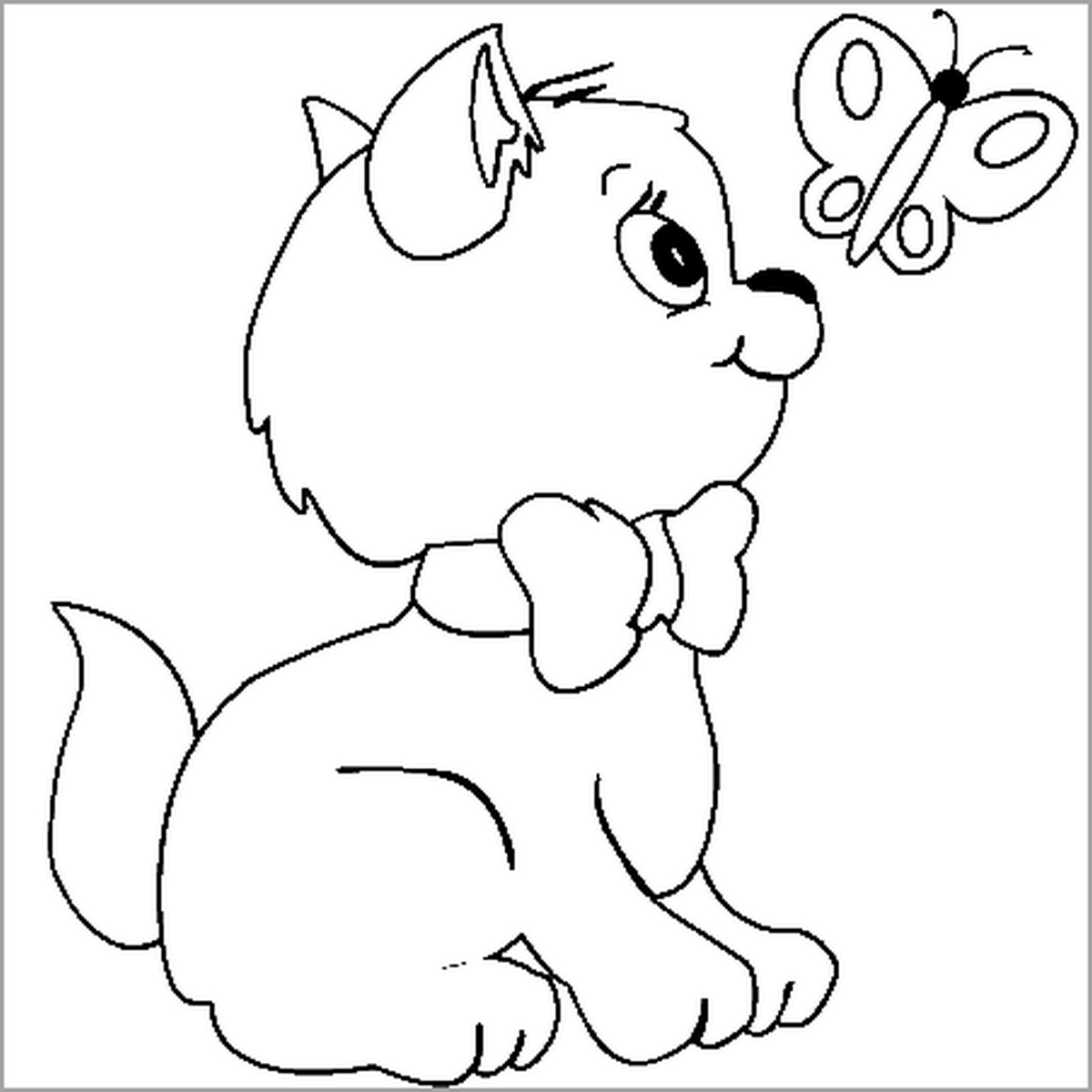 Tranh tô màu con mèo tinh nghịch số 21