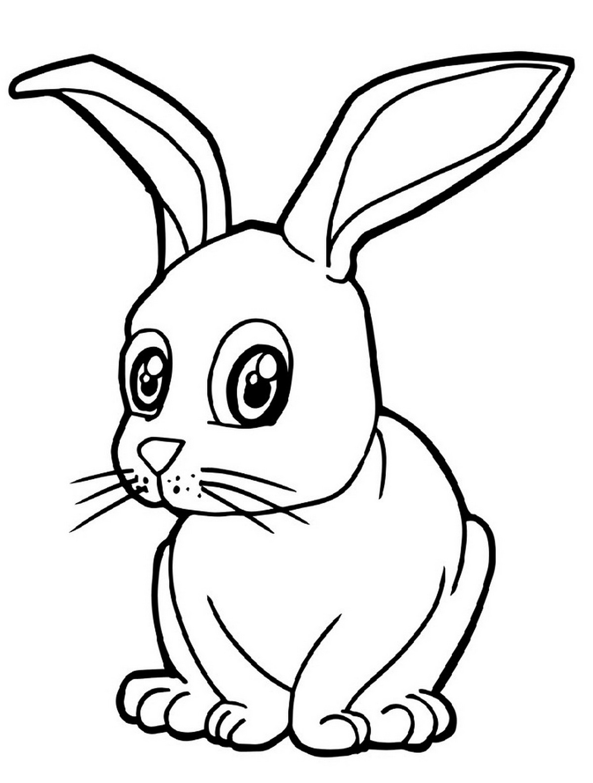 Tranh tô màu con thỏ tinh nghịch số 8