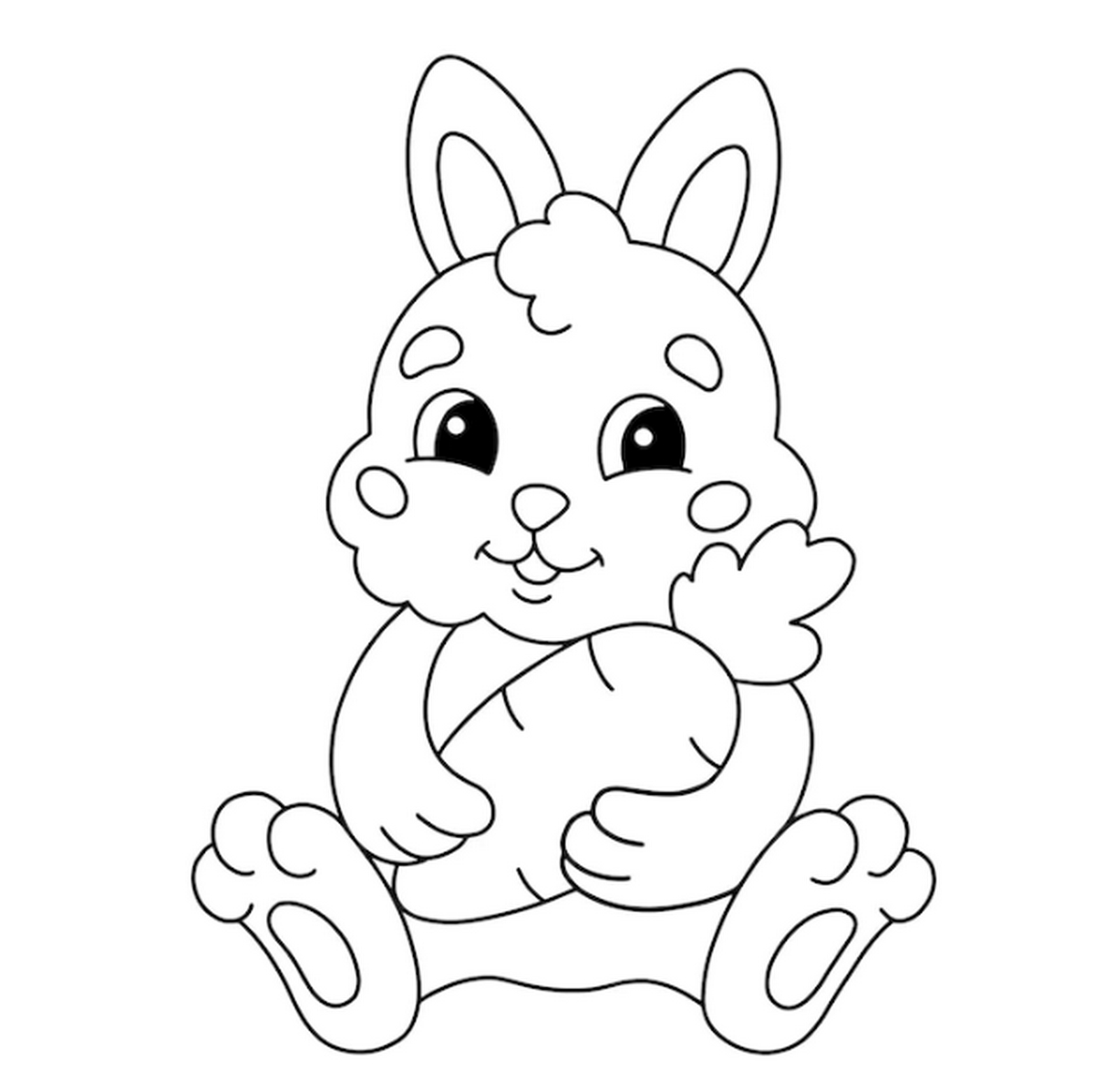 Tranh tô màu con thỏ tinh nghịch số 11