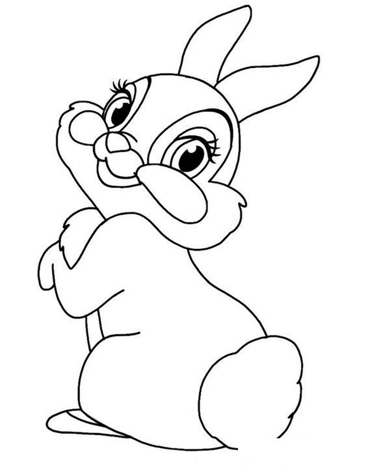 Tranh tô màu con thỏ tinh nghịch số 13