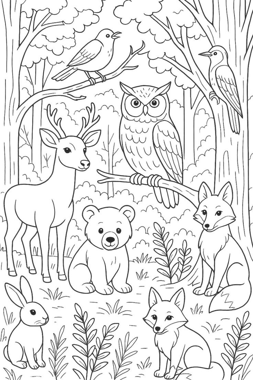 Tranh tô màu con vật 2