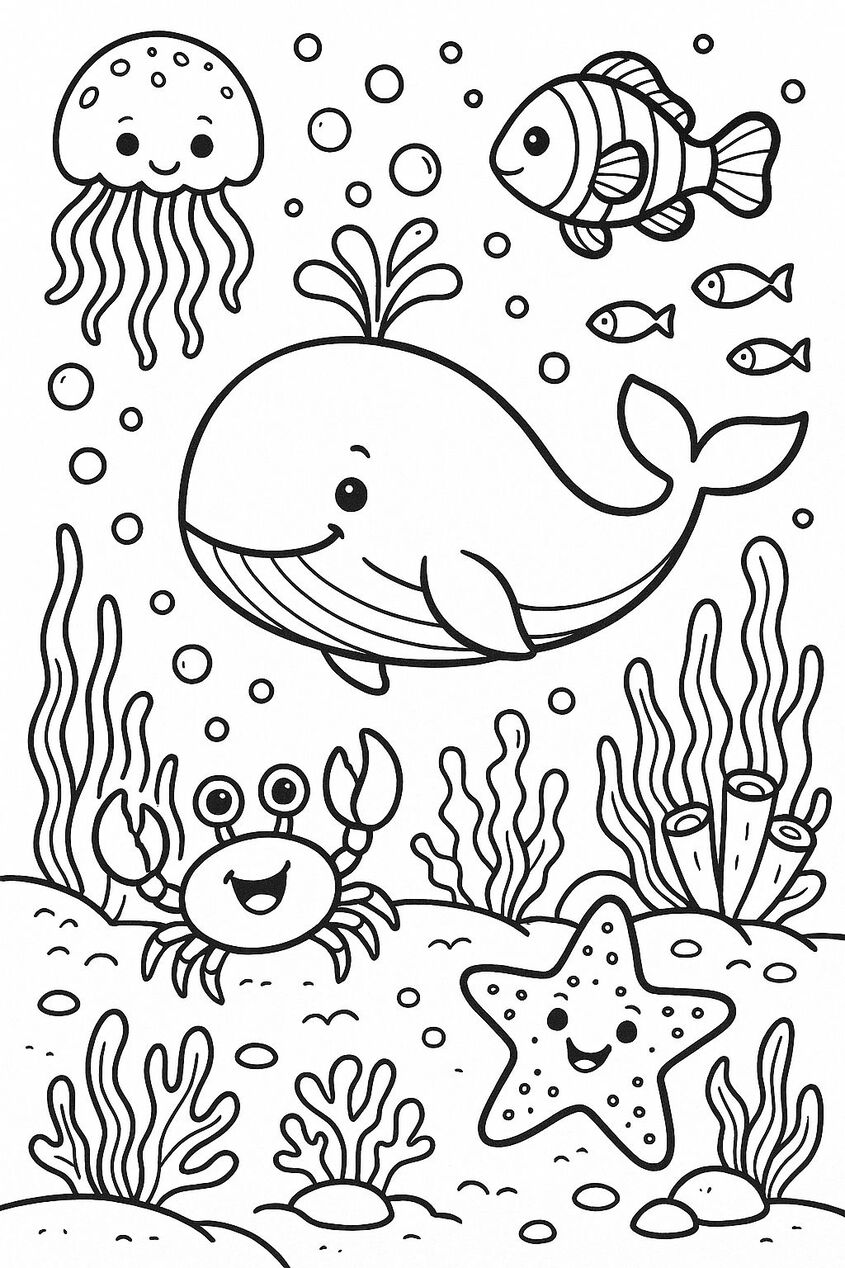 Tranh tô màu con vật 6