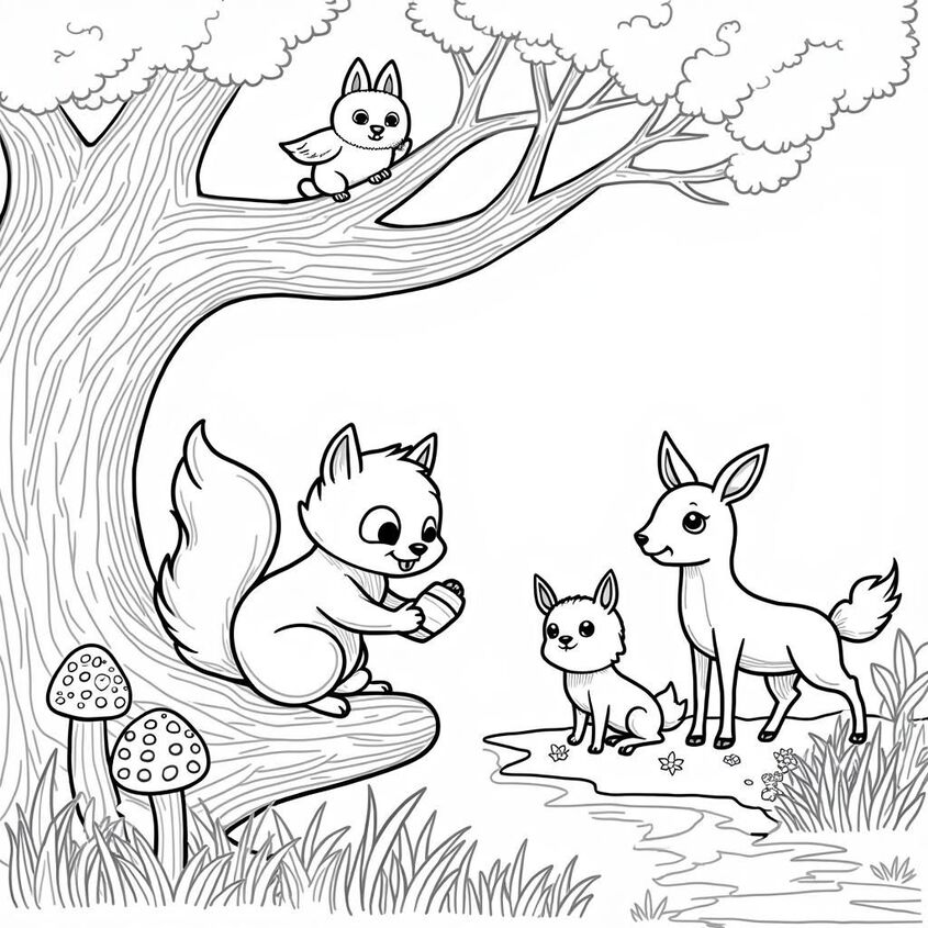 Tranh tô màu con vật 12