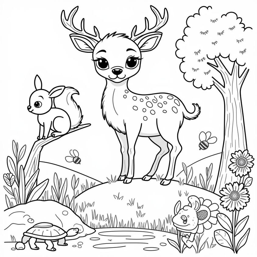 Tranh tô màu con vật 13