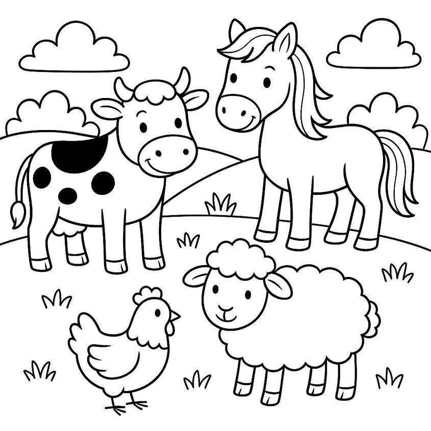 Tranh tô màu con vật 23