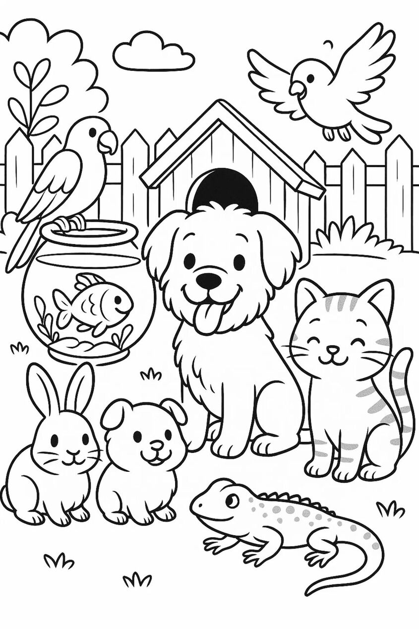 Tranh tô màu con vật 26