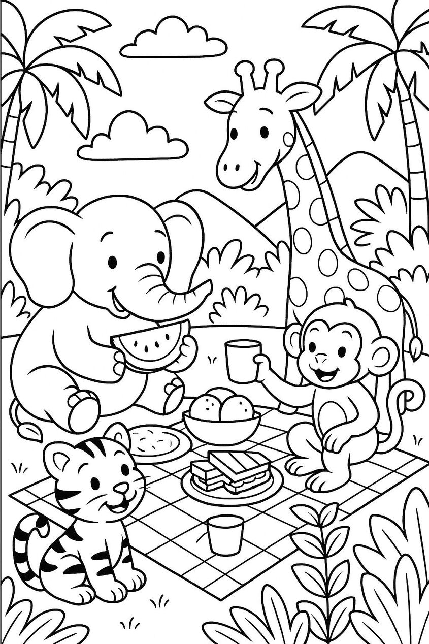 Tranh tô màu con vật 27