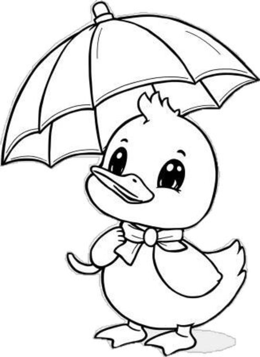 Tranh tô màu con vịt 1