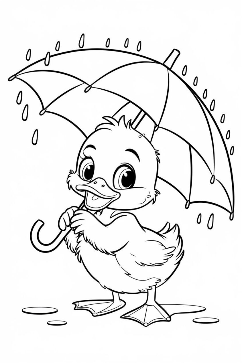 Tranh tô màu con vịt 2