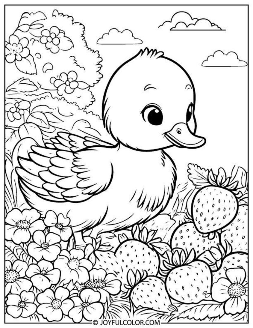 Tranh tô màu con vịt 21