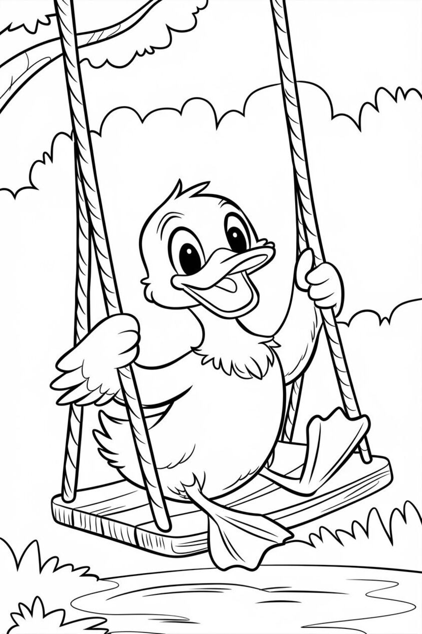 Tranh tô màu con vịt 30