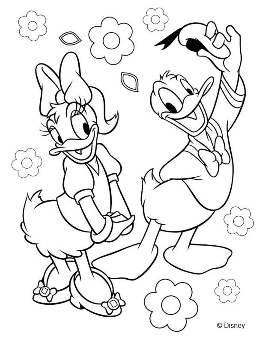 Tranh tô màu vịt Donald 5