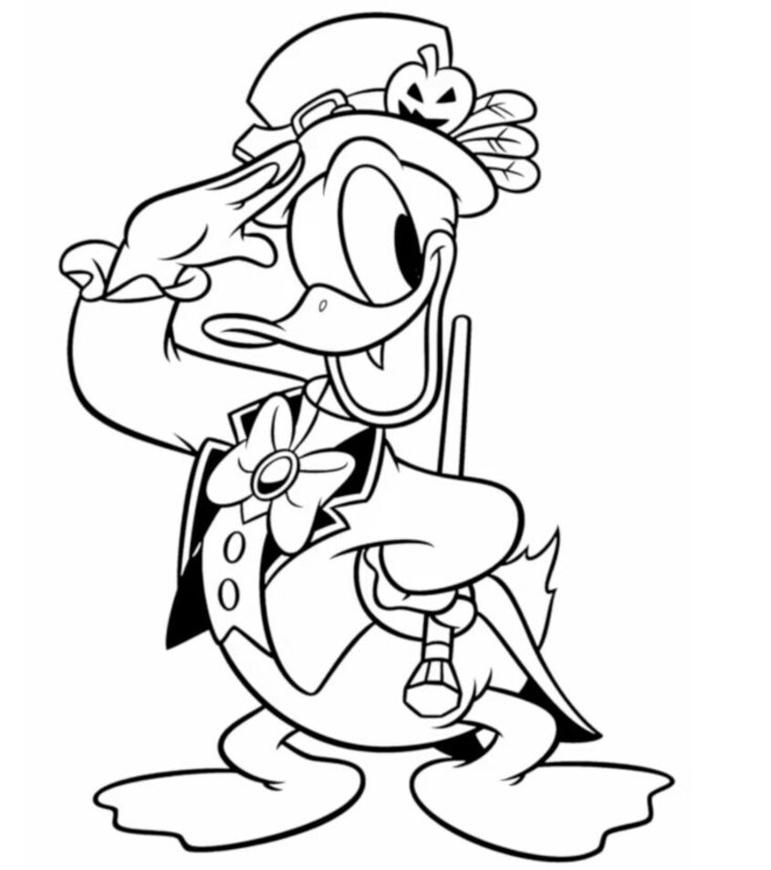 Tranh tô màu vịt Donald 9