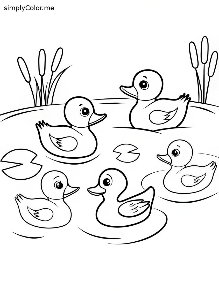 Tranh tô màu con vịt 12