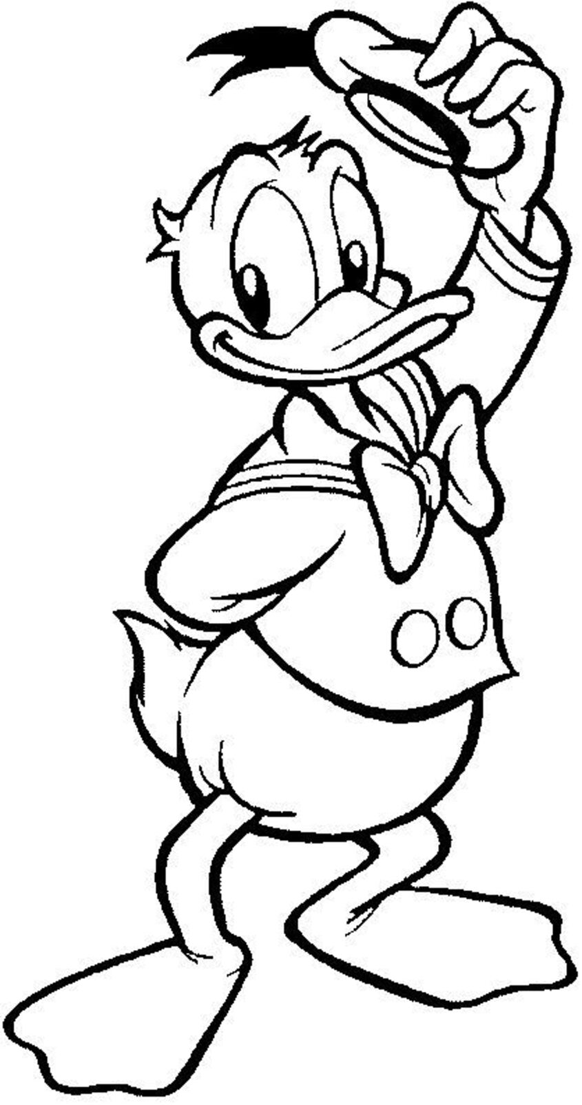 Tranh tô màu vịt Donald 17