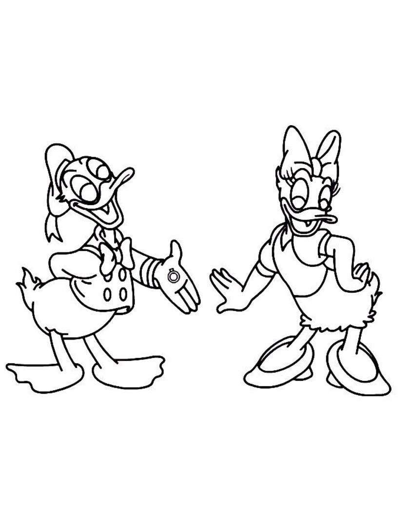 Tranh tô màu vịt Donald 20