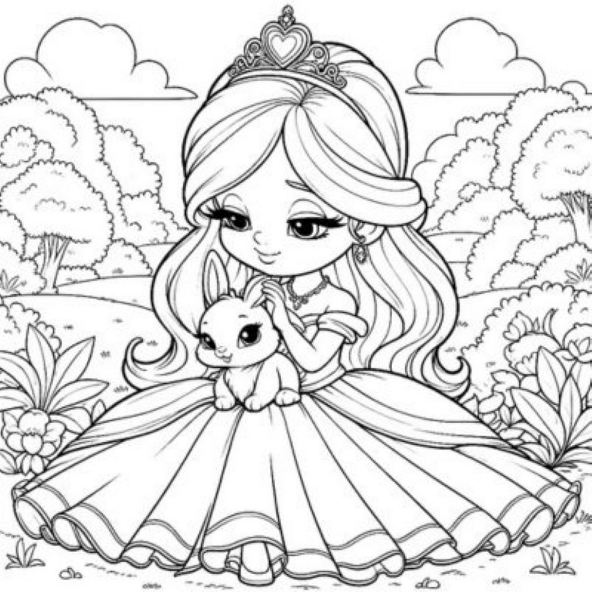 Tranh tô màu công chúa số 5