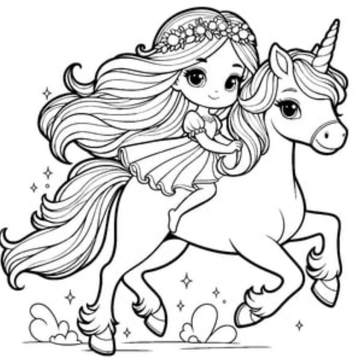 Tranh tô màu công chúa số 10