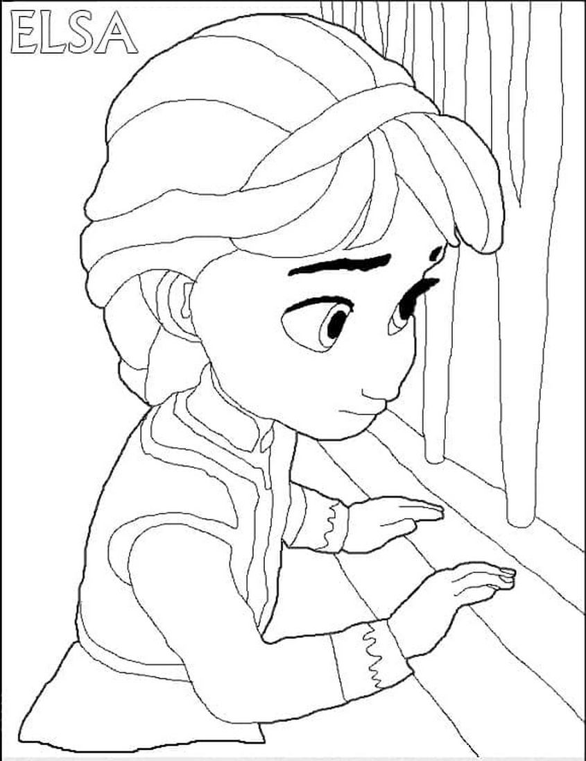 Tranh tô màu Elsa - 3