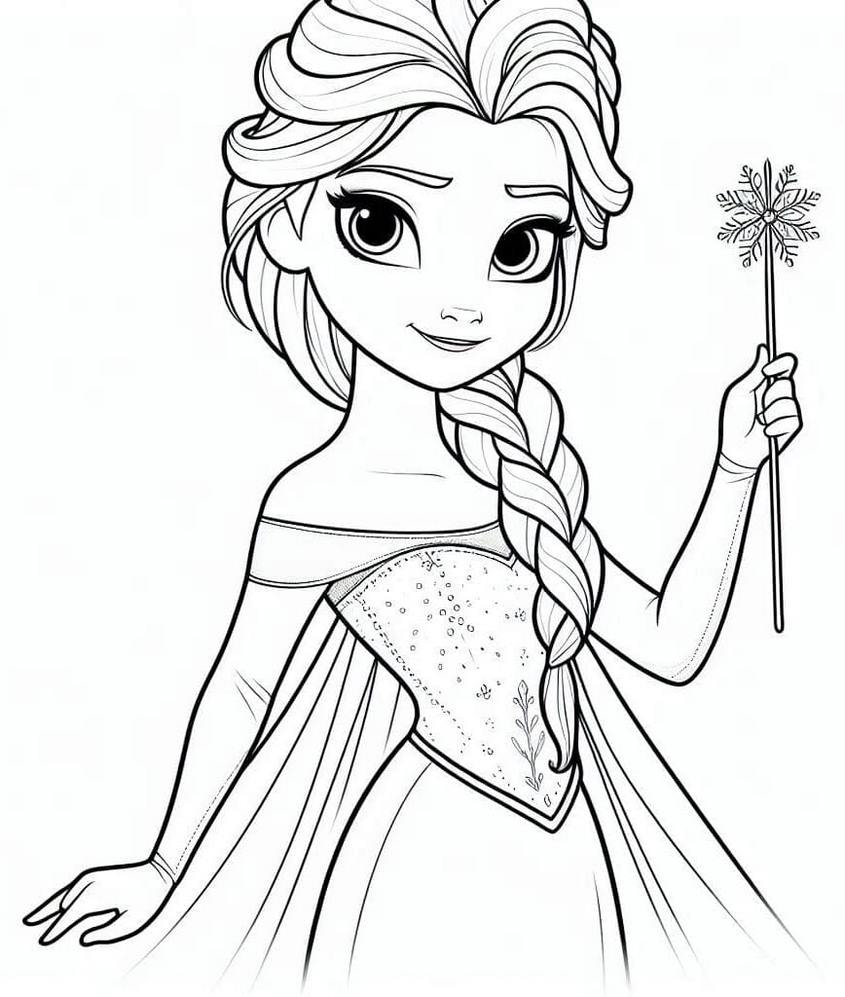 Tranh tô màu Elsa - 6