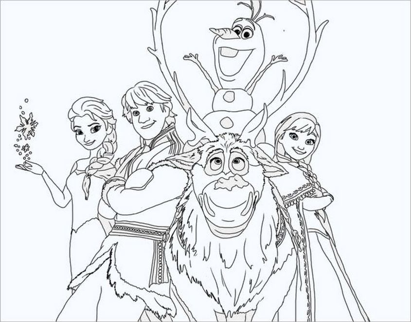 Tranh tô màu Elsa và hoàng tử - 7