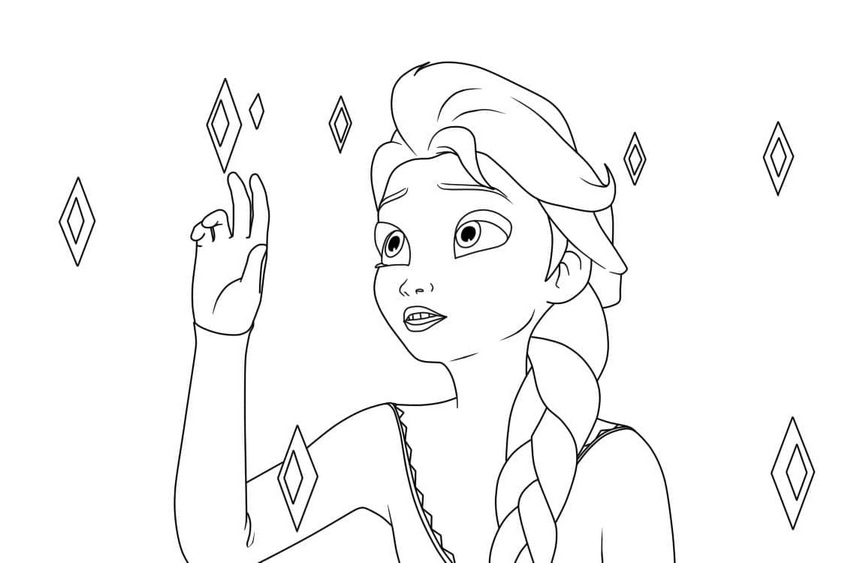 Tranh tô màu Elsa - 9