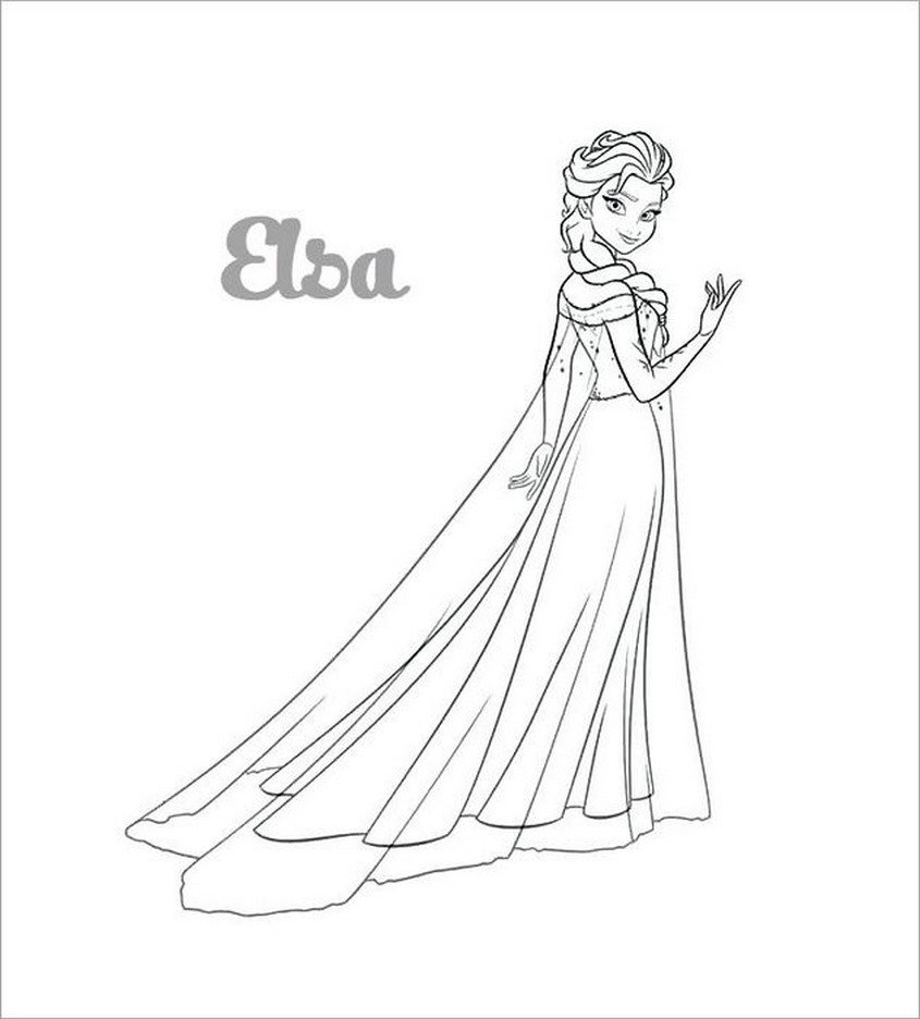 Tranh tô màu Elsa - 14