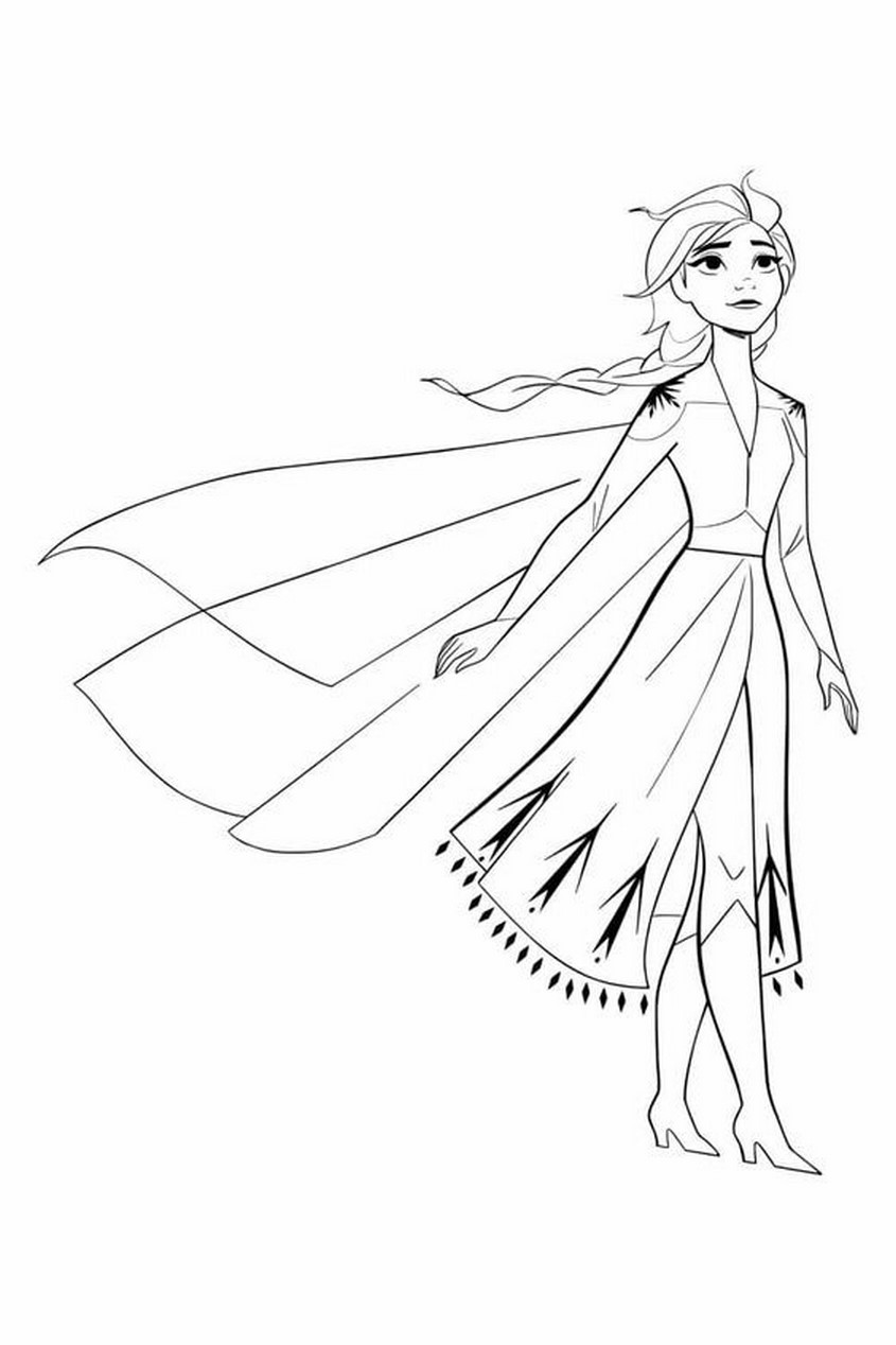 Tranh tô màu Elsa - 17