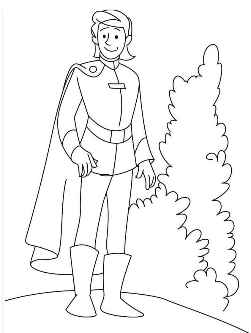 Tranh tô màu Elsa và hoàng tử - 6