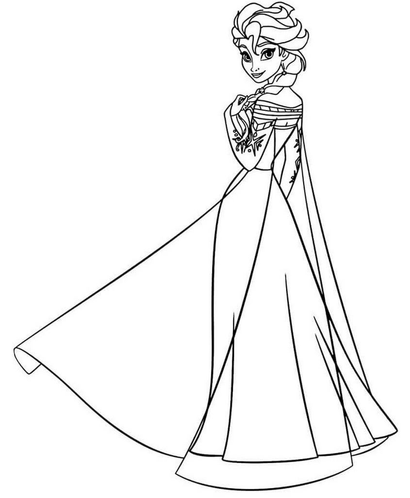 Tranh tô màu Elsa - 20