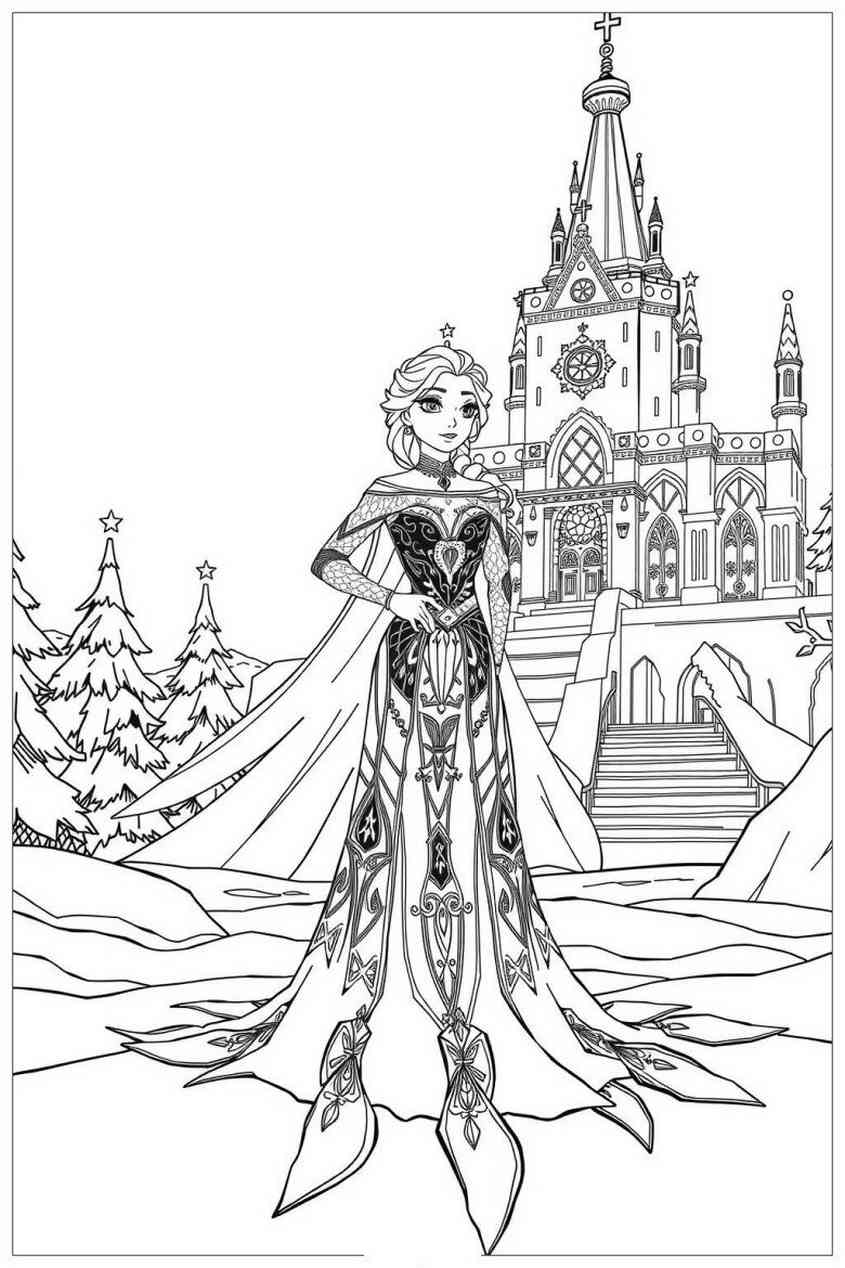 Tranh tô màu Elsa - 23