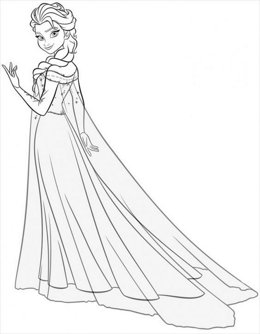 Tranh tô màu Elsa - 31