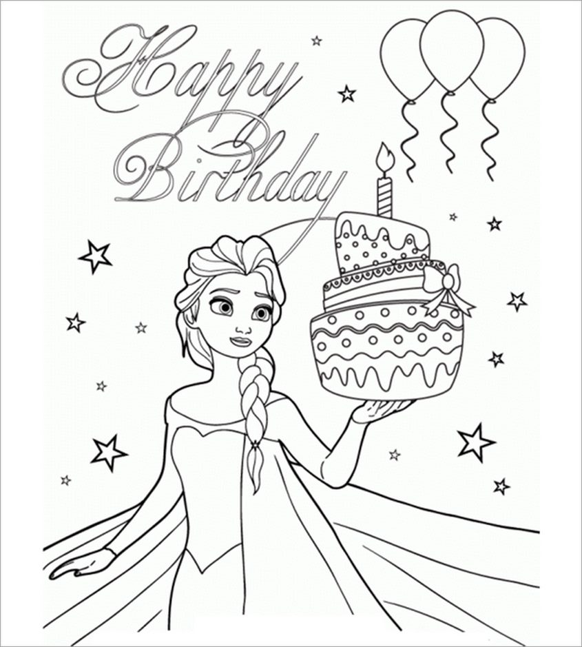 Tranh tô màu Elsa - 35