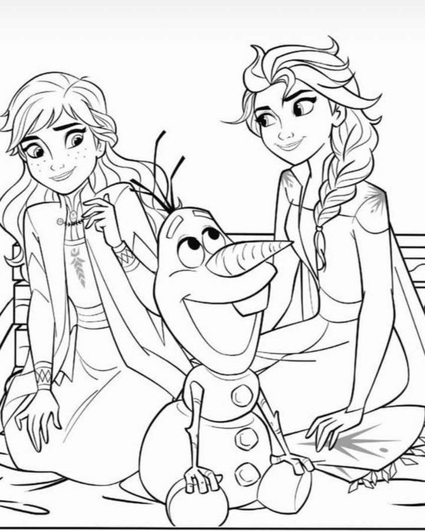 Tranh tô màu Elsa và Anna - 24