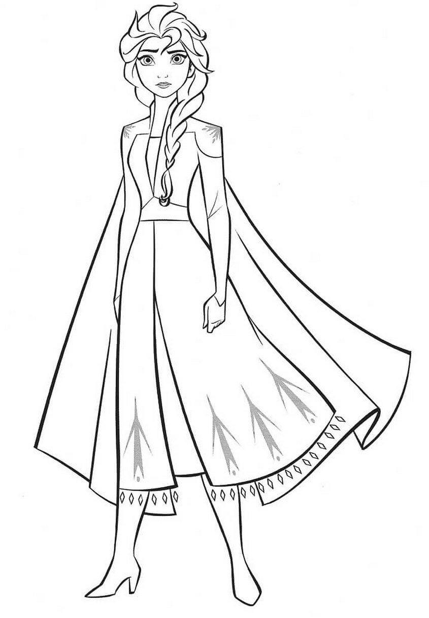 Tranh tô màu Elsa - 68