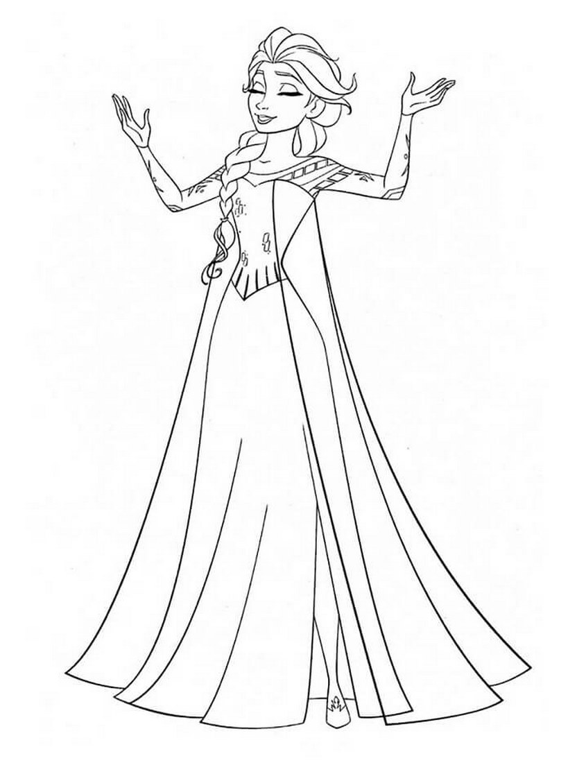 Tranh tô màu Elsa - 72