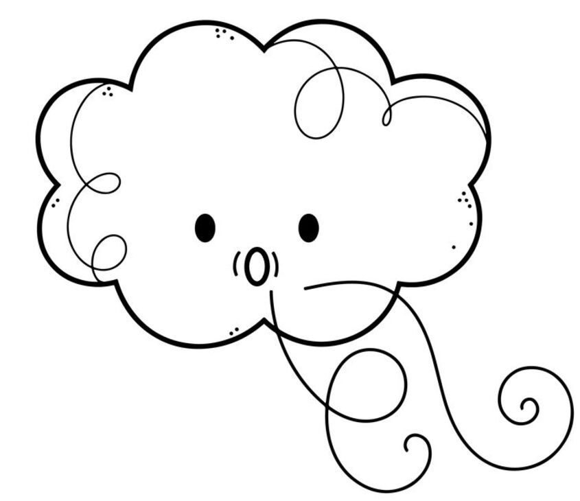 Tranh tô màu đám mây 14